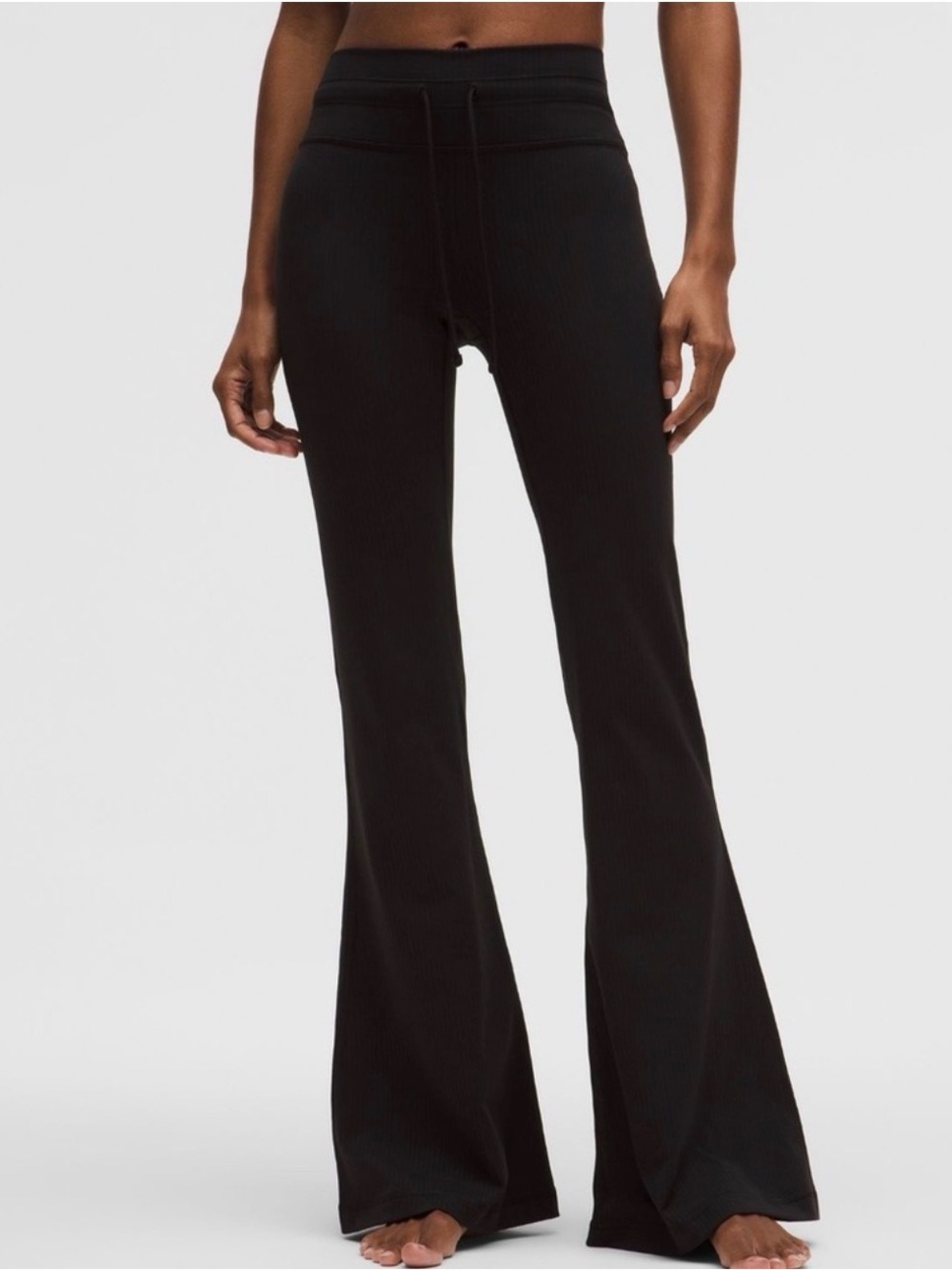 Lululemon Groove Rib Wide Flare Pant ~black~ Size 12 NWT 128 MSRP 🌟
